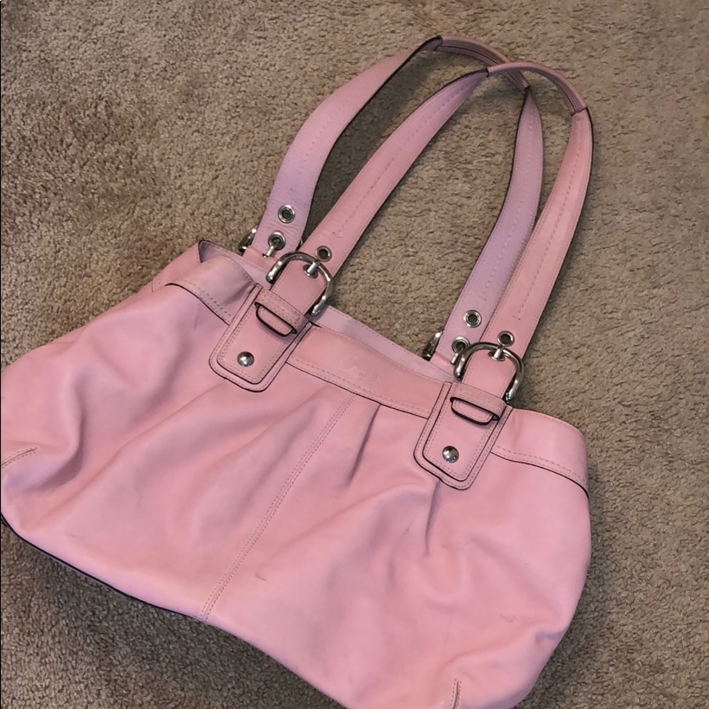 Pink Coach Shoulder Bag